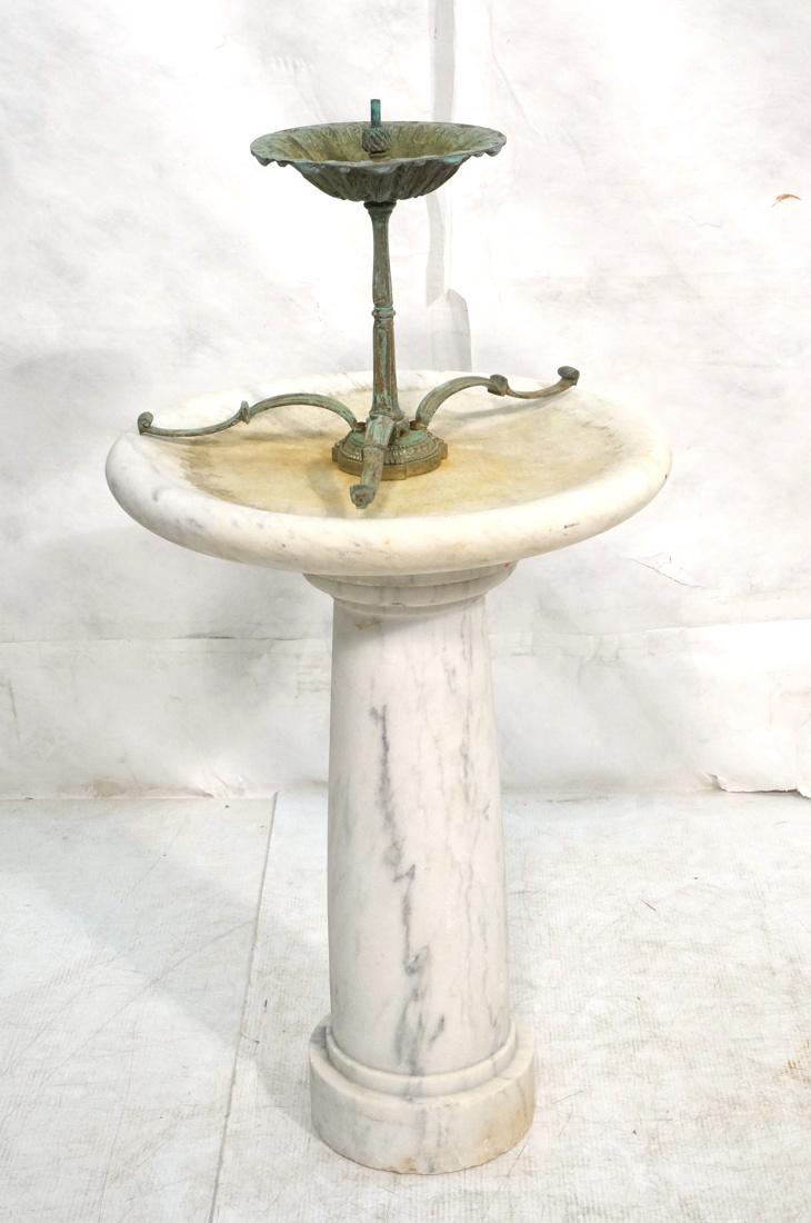 Vintage Marble & Metal Outdoor Garden Ornament. M (1 of 8)