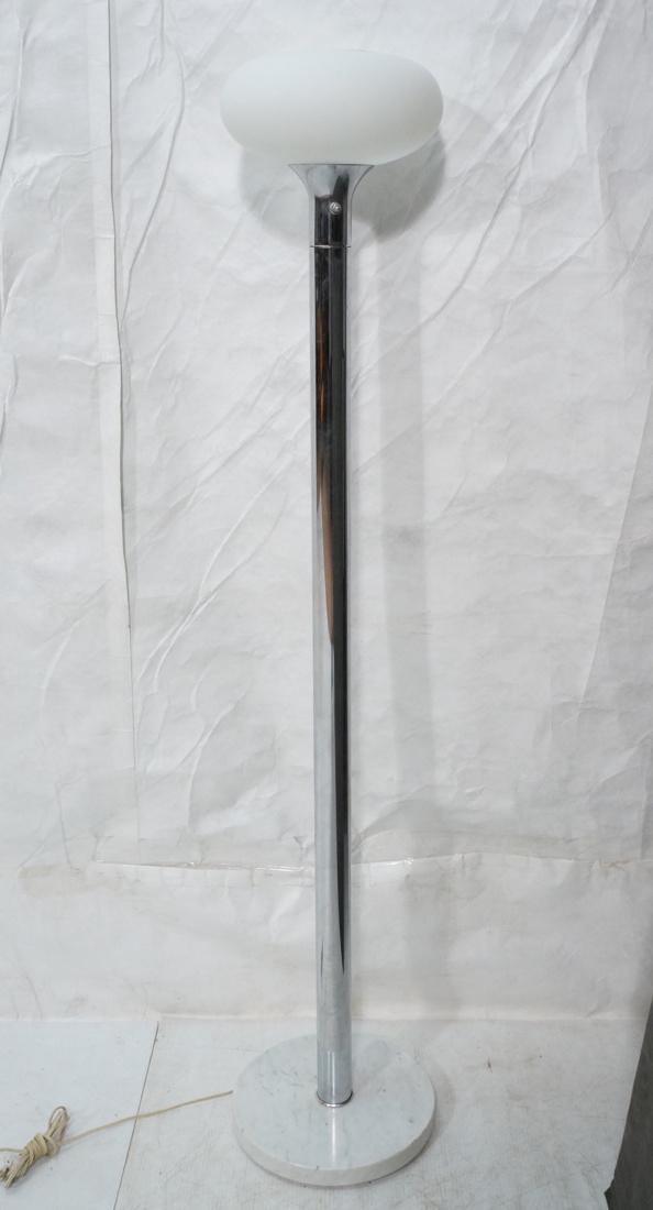 Italian Style Chrome Column Marble Base Floor Lam (1 of 7)