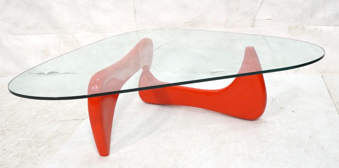 ISAMU NOGUCHI Inspired Red Lacquer Cocktail Table (1 of 7)