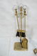 Set of Modernist Fireplace Accessories. Pair bra - 2