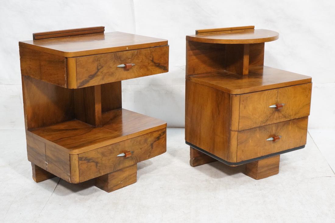 2pc GILBERT ROHDE Style Art Deco Night Stands. On (1 of 9)