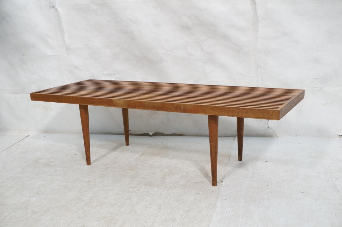 Modernist Small Slat Bench Coffee Table. Tapered (1 of 6)