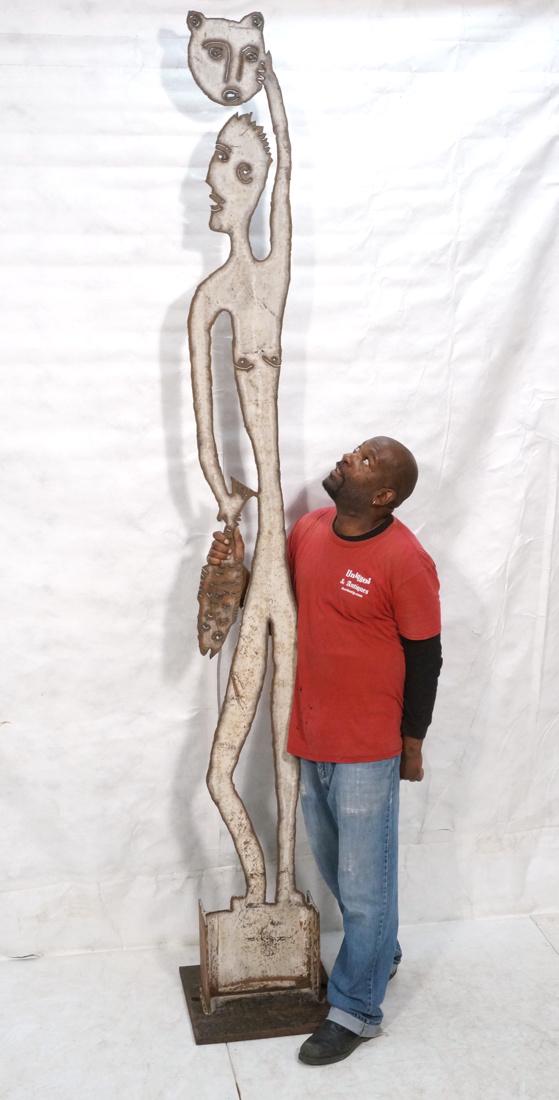 Tall Industrial Sheet metal steel figural Sculptu (1 of 8)
