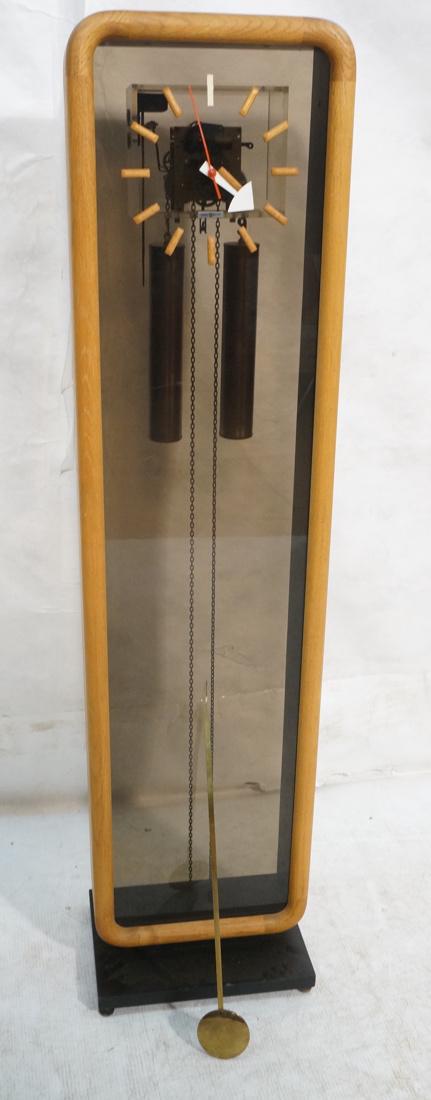 HOWARD MILLER Modernist Grandfather Clock. Oak fr (1 of 6)