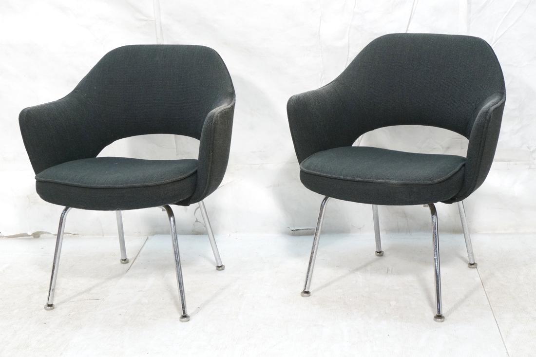 Pr Saarinen Knoll Armed Lounge Chairs. Wide chrom (1 of 9)