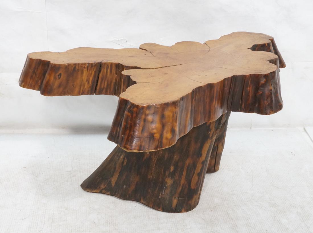 Thick Tree Trunk Slab Side End Table. 4" thick fr (1 of 7)