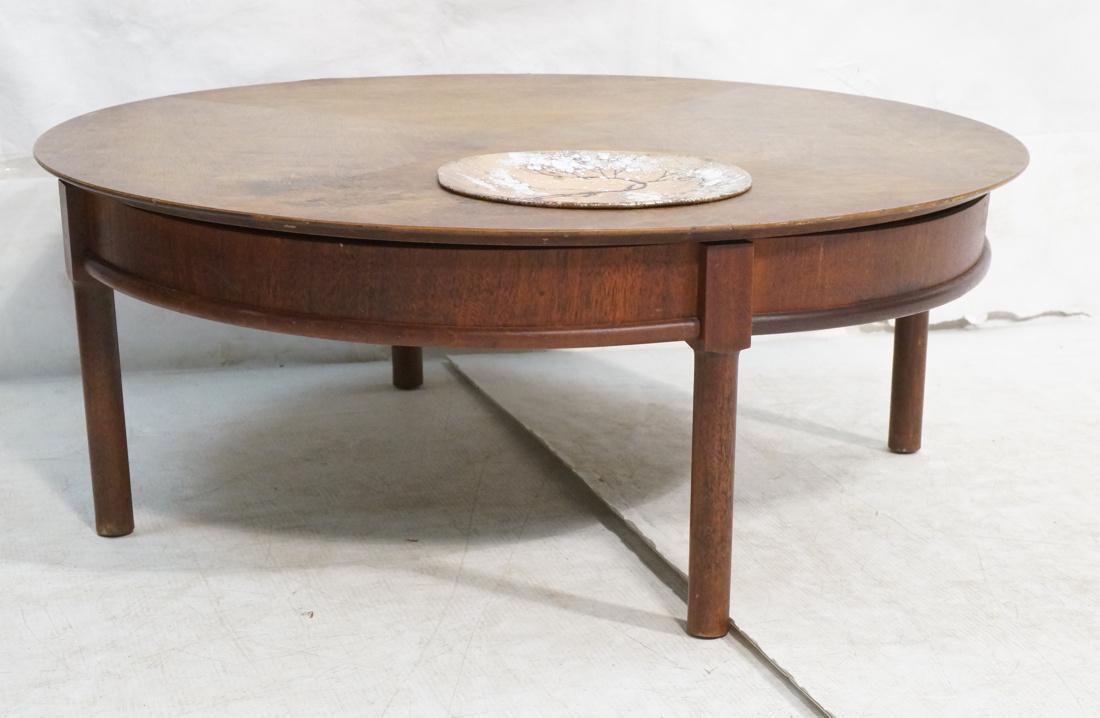 SCHULTZ & BEHRLE Revolving Round Coffee Table. Co (1 of 8)