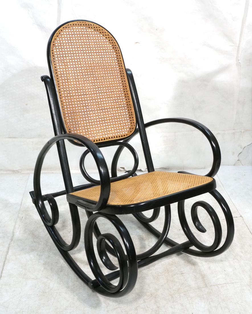 Ebonized Bentwood Modern Rocking Chair Rocker. TH (1 of 6)