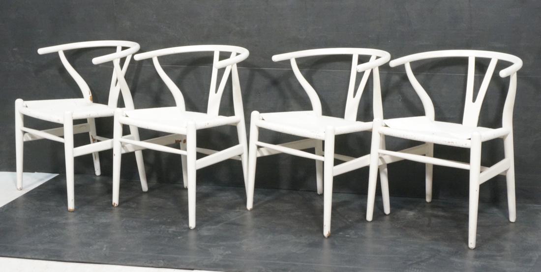 Set 4 HANS WEGNER Wishbone Dining Chairs. Danish (1 of 10)