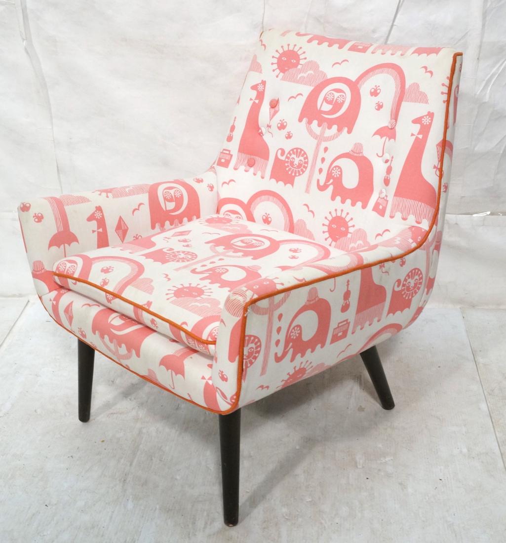 JONATHAN ADLER Slipper Lounge Chair. Pink Animal (1 of 9)