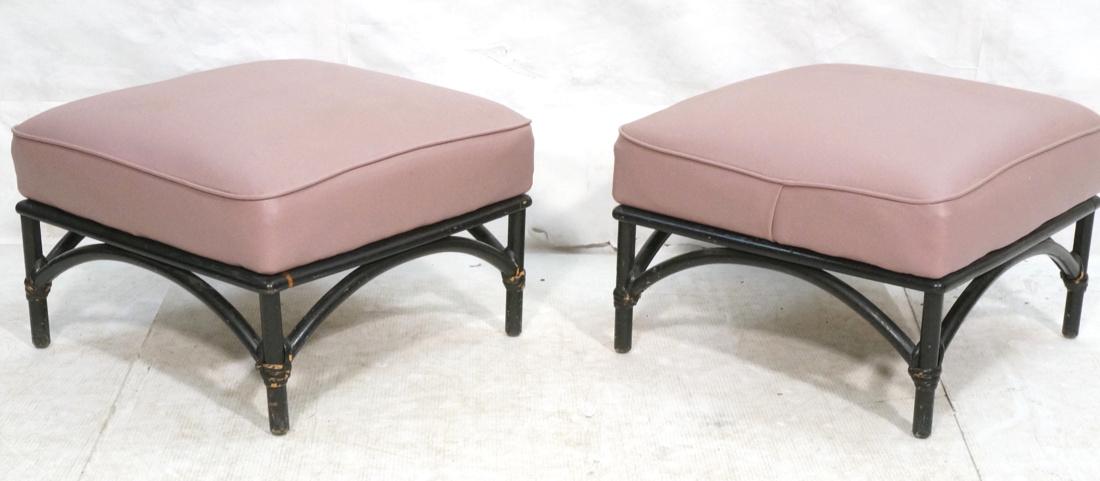 Pr Faux Bamboo MACGUIRE Style Foot Stools Hassock (1 of 9)