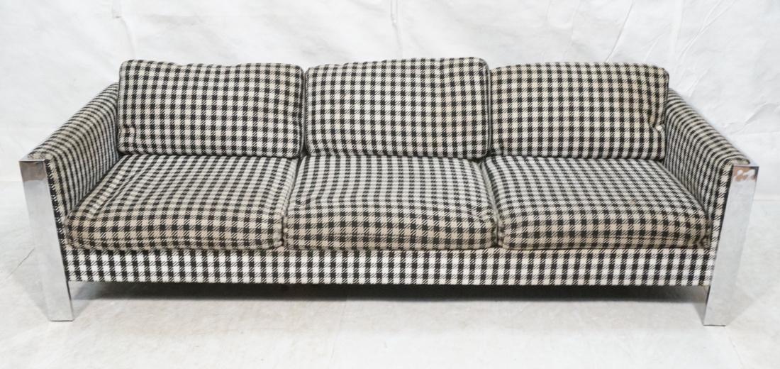 Black & White Houndstooth Mid Century Sofa Couch. (1 of 10)