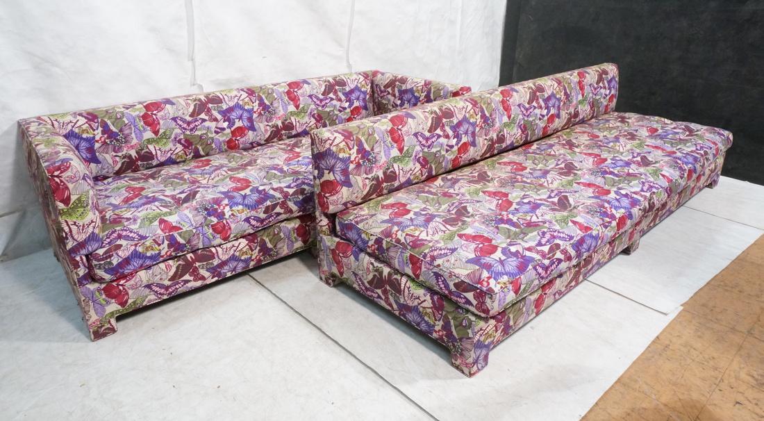 2pc Butterfly Fabric Modern Sofas. One armless co (1 of 10)