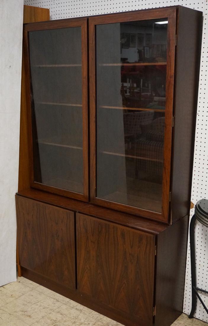 2 part Omann Jun Rosewood China Cabinet. Danish M (1 of 8)