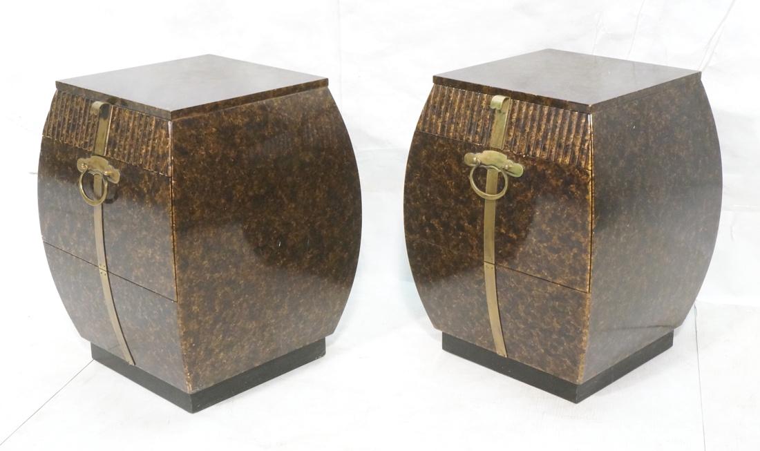 Pr JOHN WIDDICOMB Faux Tortoise Lacquer Bowed Sid (1 of 7)