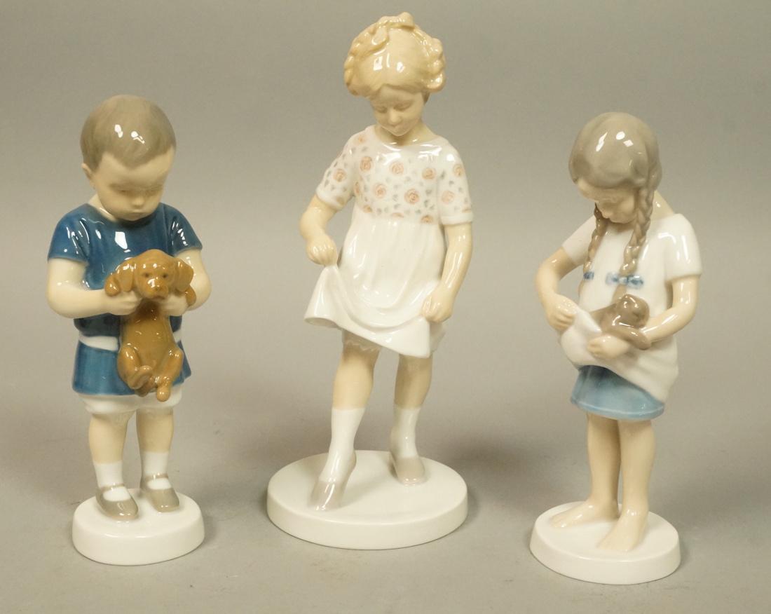 3pc B&G DENMARK Porcelain Figures of Children. 1) (1 of 9)