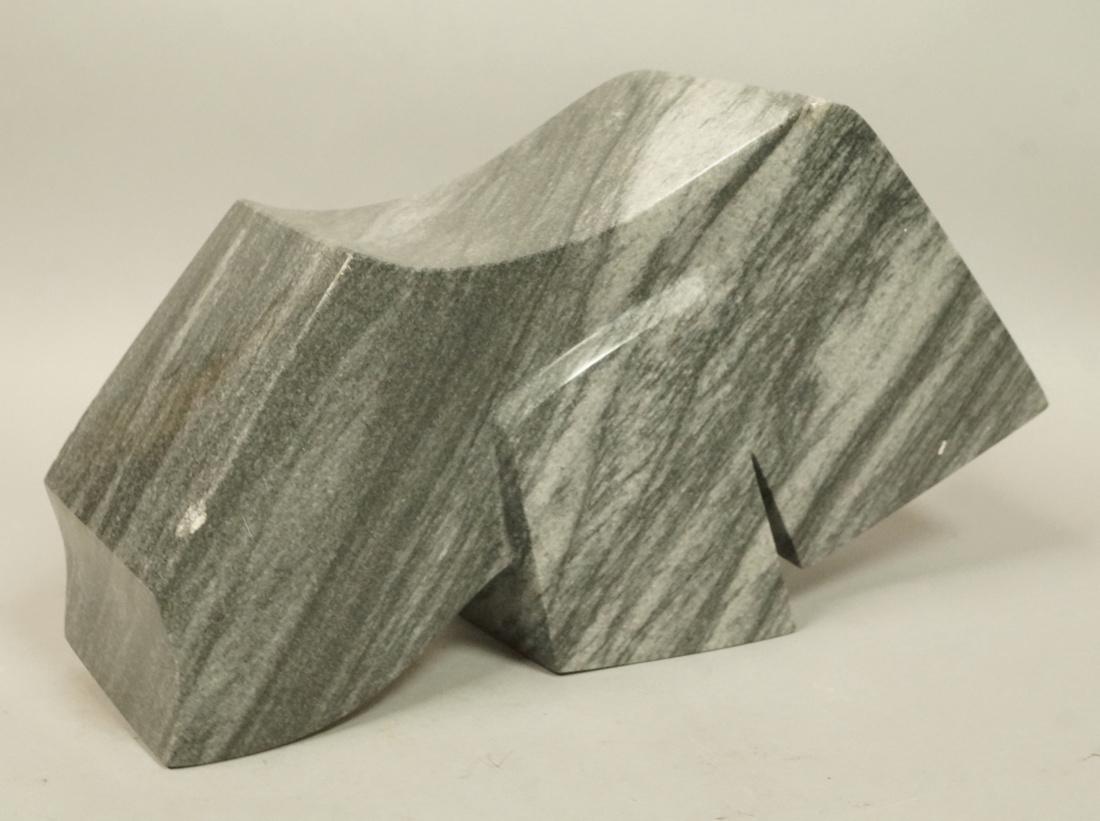Gray Marble Modernist Sculpture. Abstract form. (1 of 8)