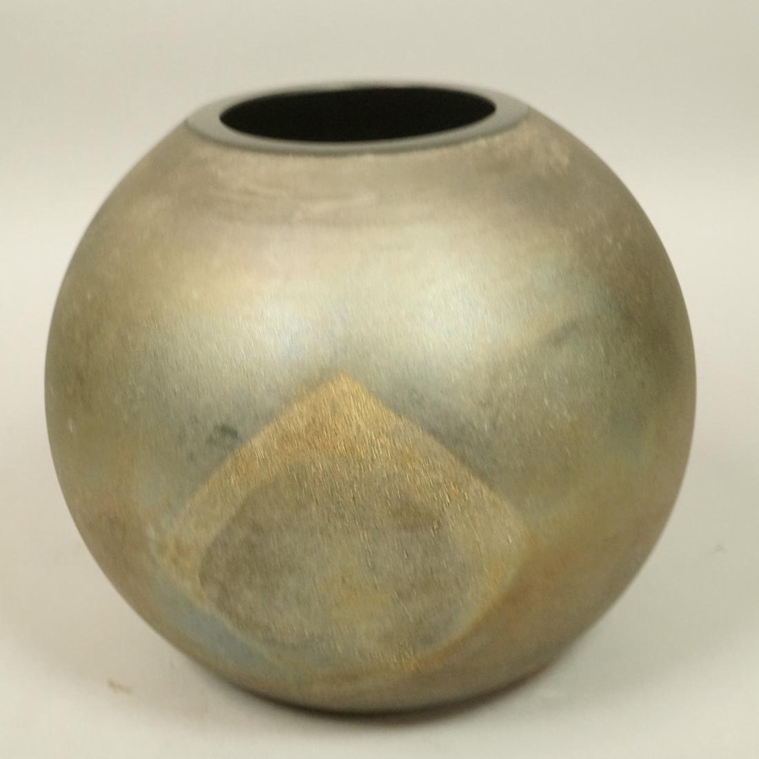 CENEDESE Murano Italian Art Glass Circle Vase. Da (1 of 6)