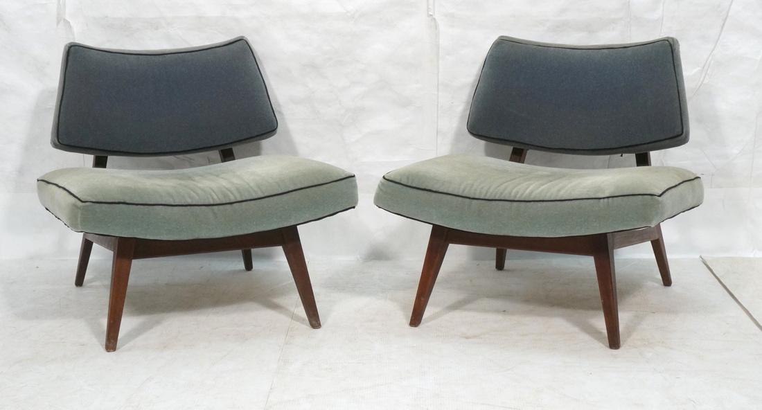 Pr JENS RISOM Pale Blue Green Mohair Lounge Chair (1 of 10)