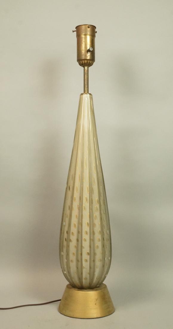 Large Tall Teardrop Murano Art Glass Table Lamp. (1 of 6)