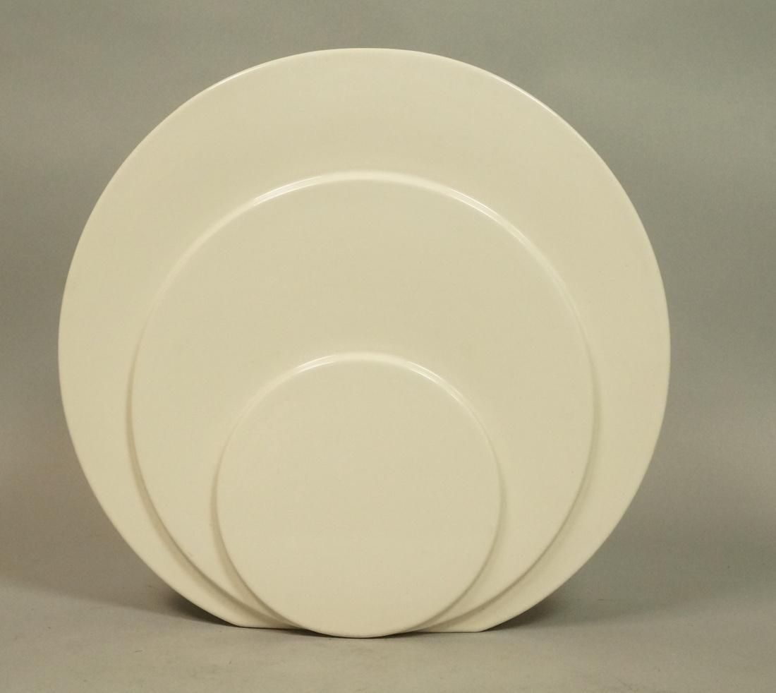TRENTON POTTERIES Art Deco Circlet Disc Vase. Geo (1 of 4)