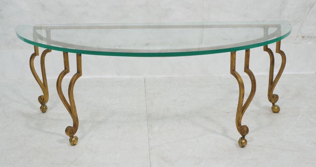 Decorator Demi Lune Glass Cocktail Coffee Table. (1 of 10)