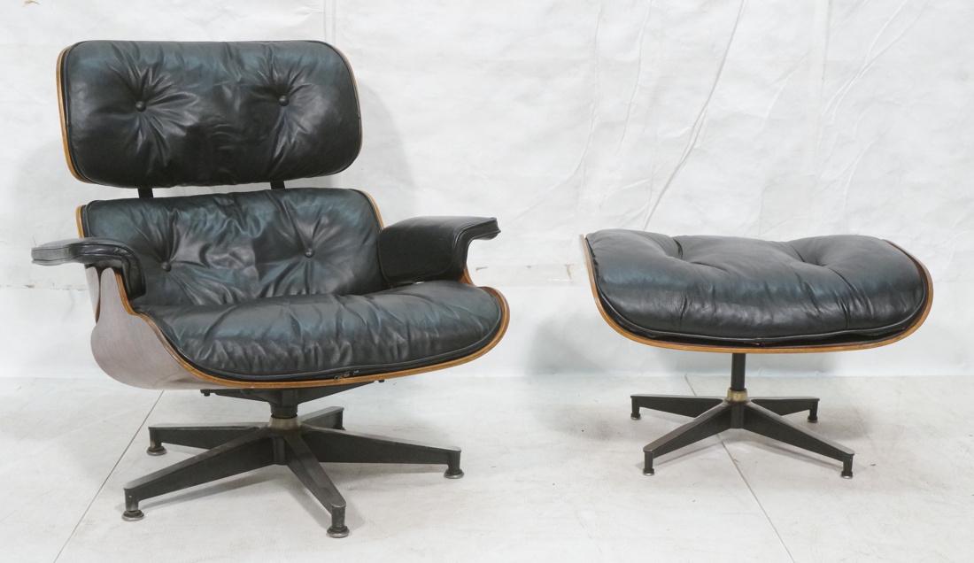HERMAN MILLER Rosewood Lounge Chair & Ottoman. Bl (1 of 7)