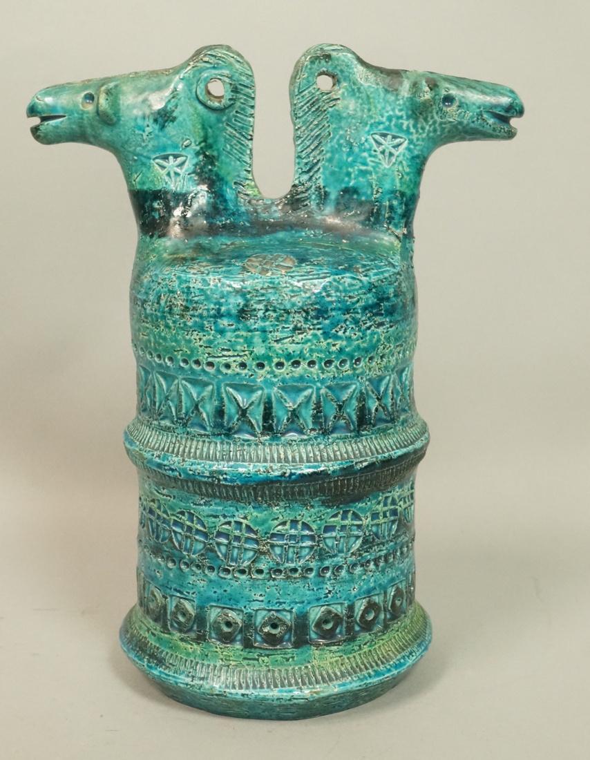 ALDO LONDI for BITOSSI Pottery Figure. Double Hor (1 of 6)