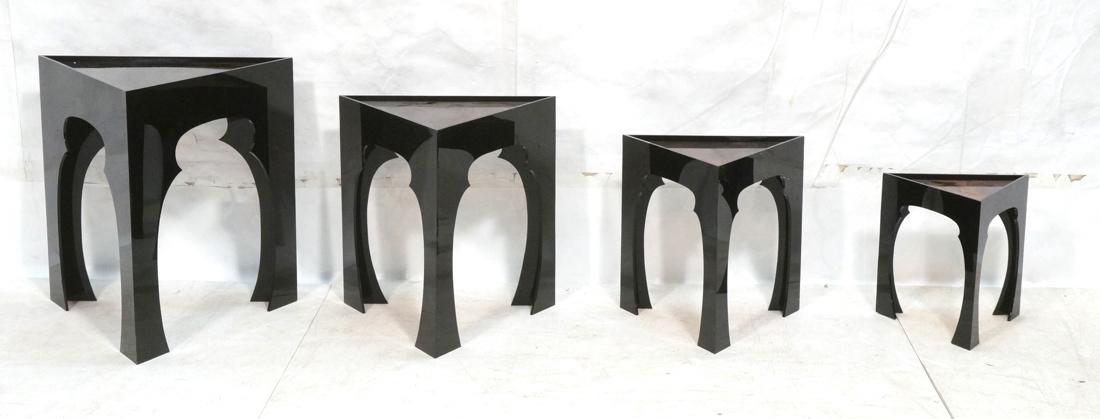 Set 4 Nesting Tortoise Plastic Side Tables. Gradu (1 of 6)