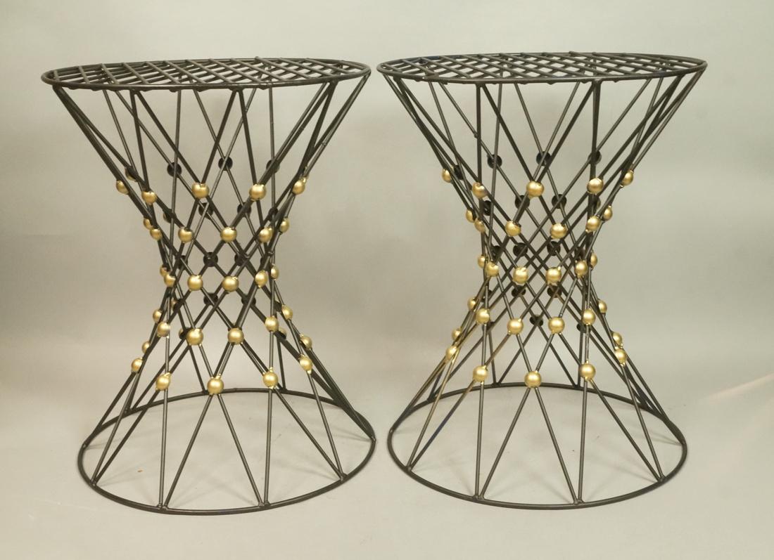 Contemporary Decorator Side Tables. Black metal r (1 of 10)