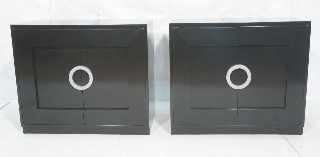 Pr Mid Century GILBERT ROHDE style Cabinets. Ebon (1 of 7)