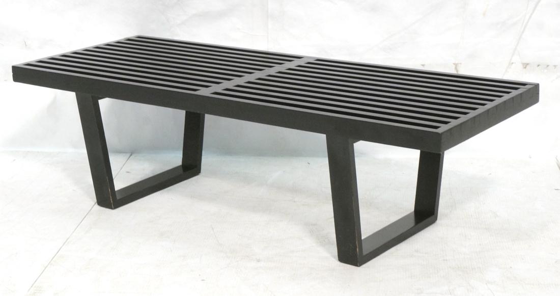 GEORGE NELSON  Ebonized Slat Bench Coffee Table. (1 of 6)