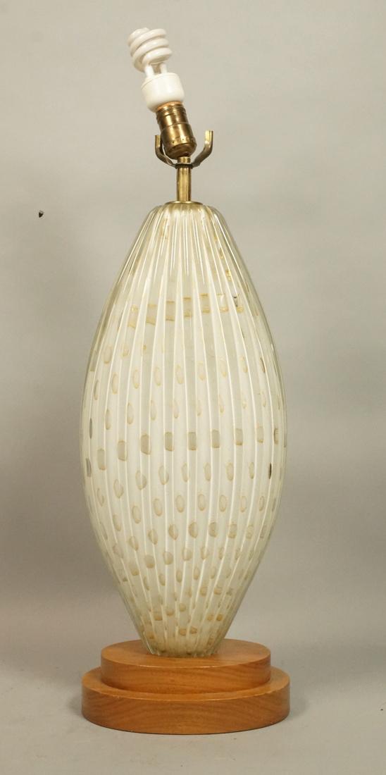 Murano Art Glass Tall Table Lamp. Stepped Oval Wo (1 of 7)
