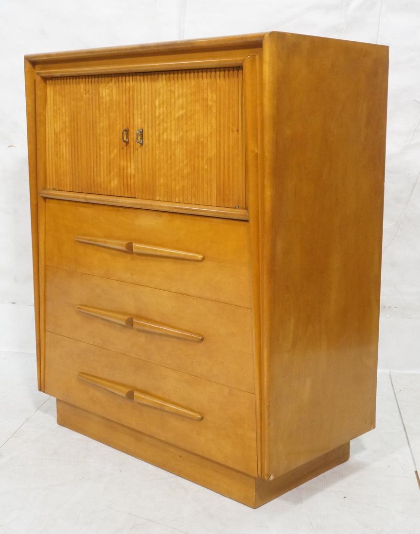 Swedish Modern Tall Dresser. Tapered wood frame. (1 of 8)