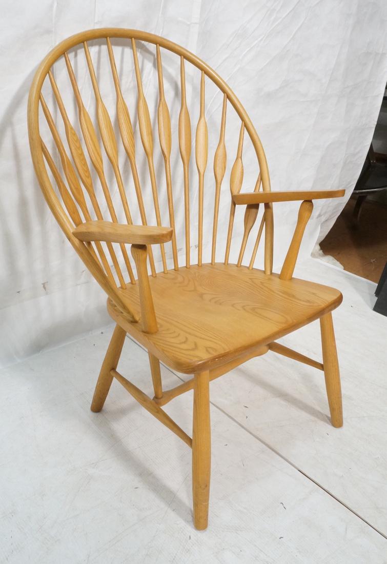 HANS WEGNER style Oak Peacock Lounge Chair. Flare (1 of 7)