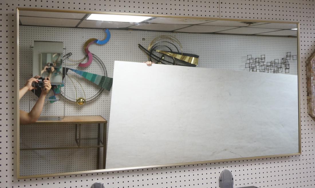 Large Mid Century Wall Mirror. Thin Metal Frame. (1 of 9)