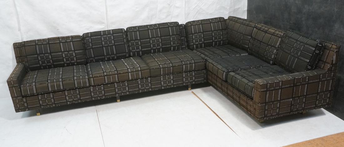 2pc Harvey Probber Black Fabric Sofas. One piece (1 of 9)