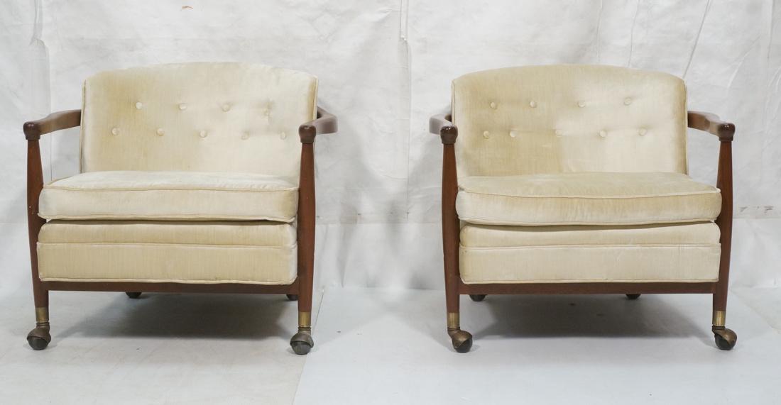Pr Modernist Open Arm Lounge Chairs. Selig Style. (1 of 9)