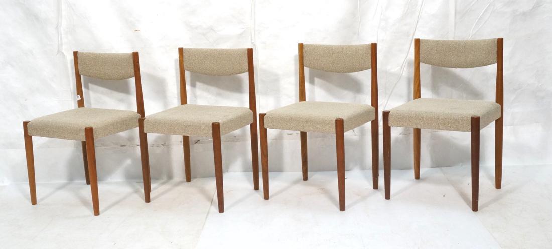 Set 4 Danish Teak Modern Dining Chairs. All side (1 of 10)