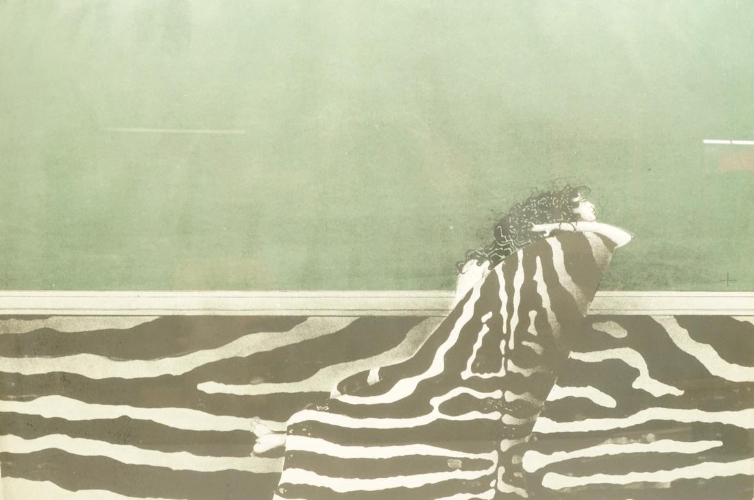 PAUL WUNDERLICH Graphic Print. Seated woman in ze (1 of 6)