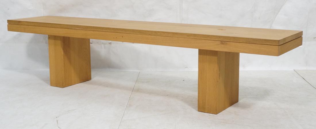 Large Oak Museum Gallery Bench. Modern clean form (1 of 7)