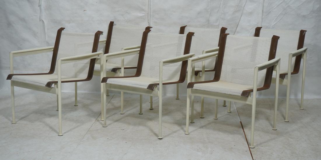 Set 6 RICHARD SCHULTZ Outdoor Patio Chairs.  Whit (1 of 7)