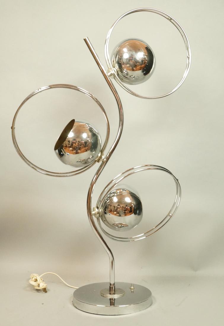 70's Modern Three Chrome Ball Satellite Table Lam (1 of 7)