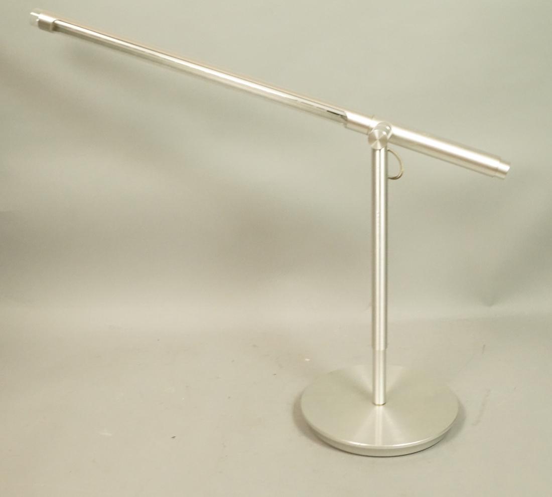 Brazo Modernist Desk Lamp. Stainless round base w (1 of 6)