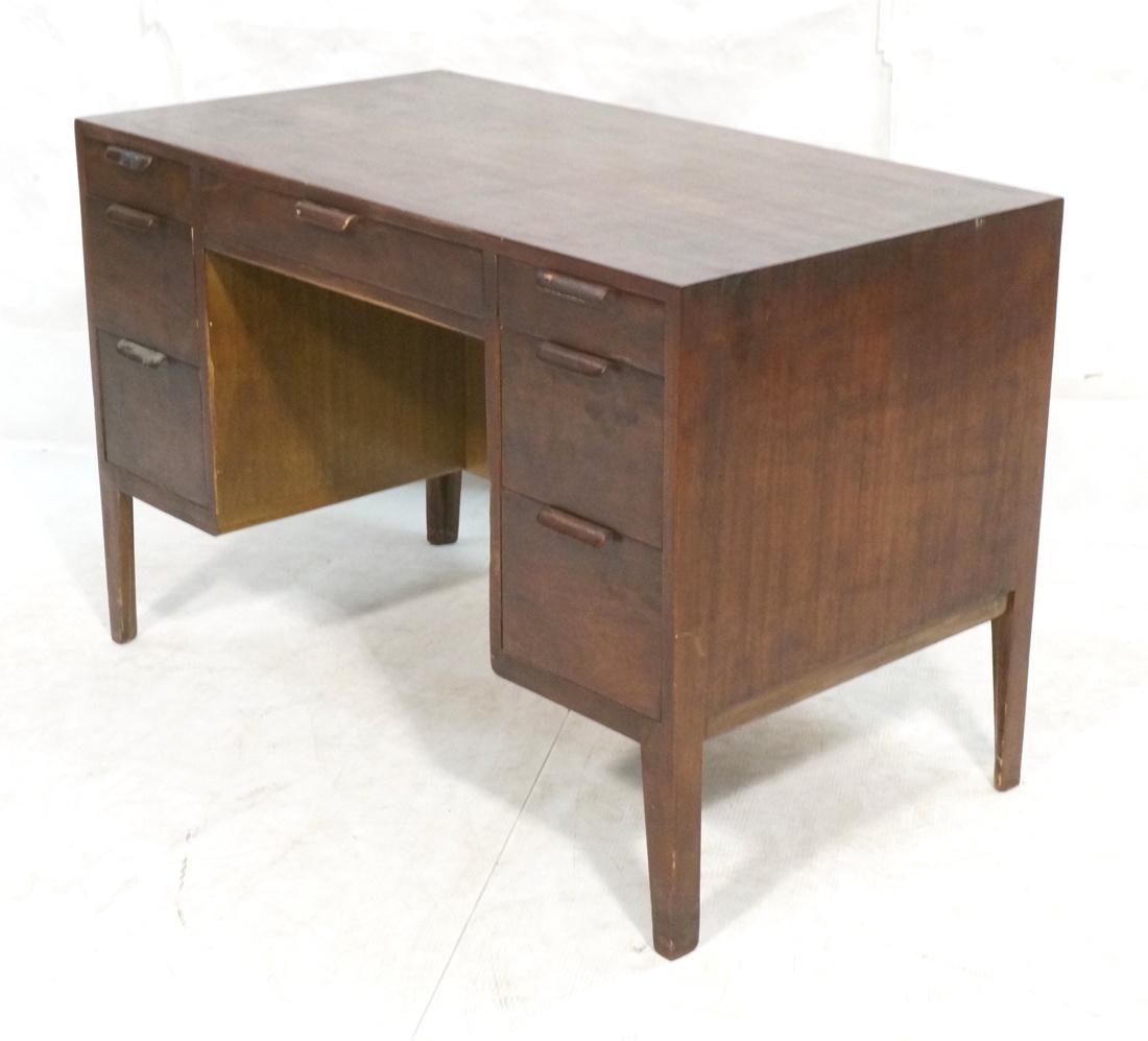 DUNBAR Dark Wood Desk. Diminutive Student Desk si (1 of 7)