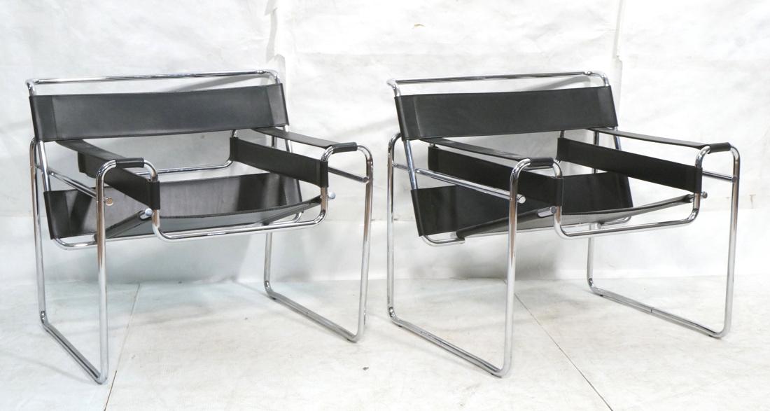 Pr WASSILY attributed to Knoll Lounge Chairs. Bla (1 of 9)