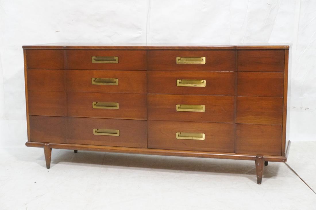 JOHN WIDDICOMB 8 Drawer Credenza Dresser. Dark Wo (1 of 7)