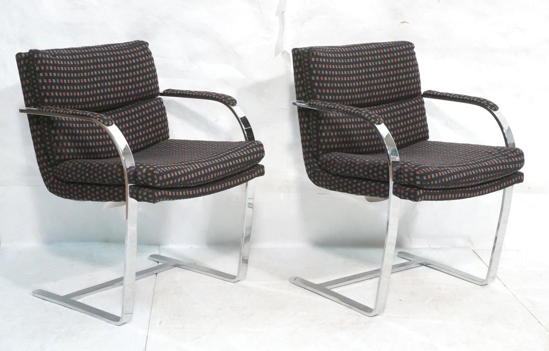 Pr PREVIEW Chrome Frame Arm Lounge Chairs. Black (1 of 9)