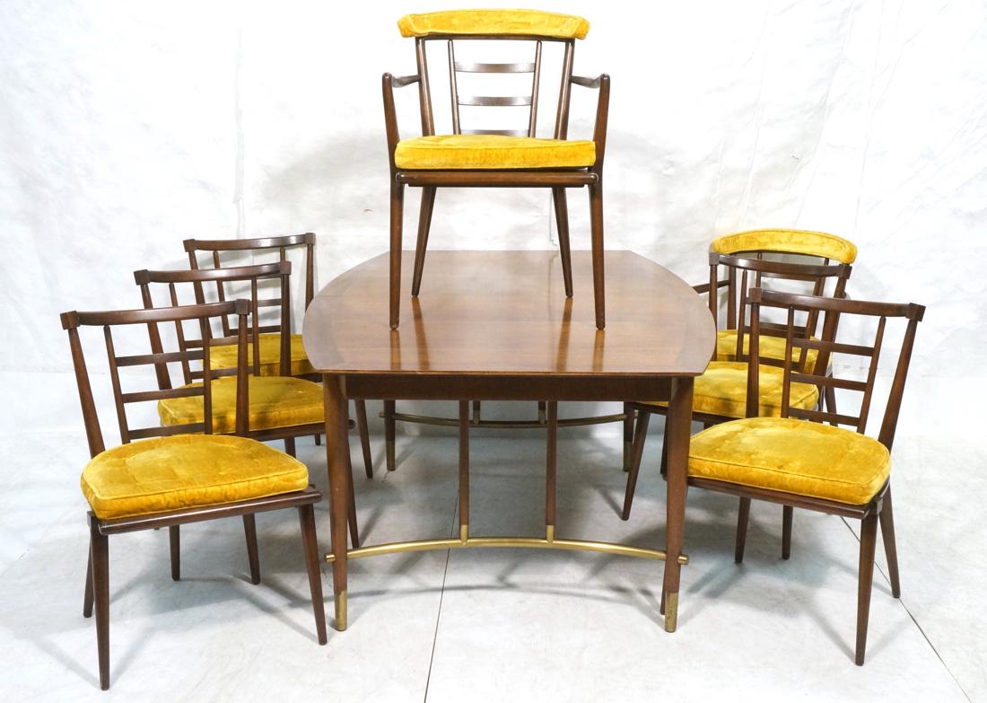 American Modern Dining Table. 7 Chairs. Banded ta (1 of 10)