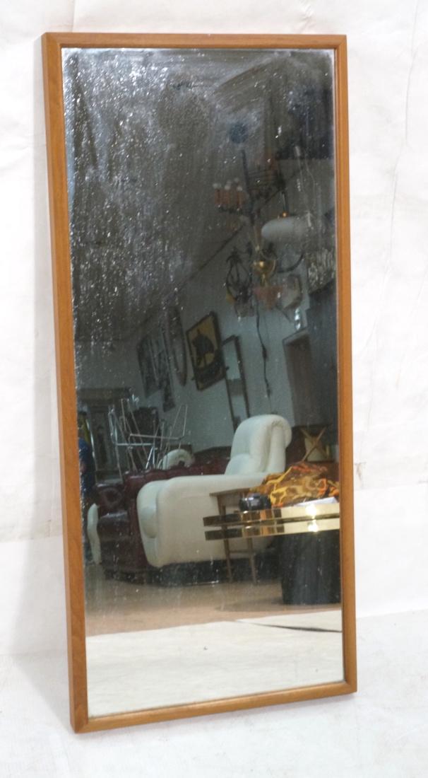 Danish Modern Teak Wall Mirror. Rounded molding f (1 of 9)